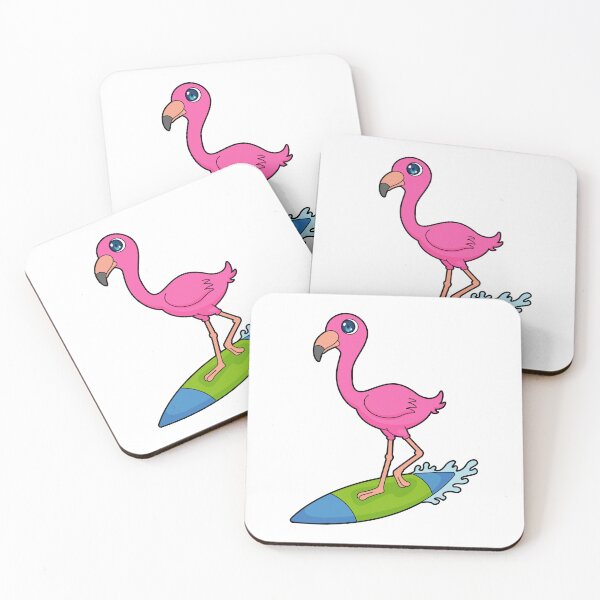 Item preview, Flamingo Surfer Surfboard designed and sold by Snabdesign84.