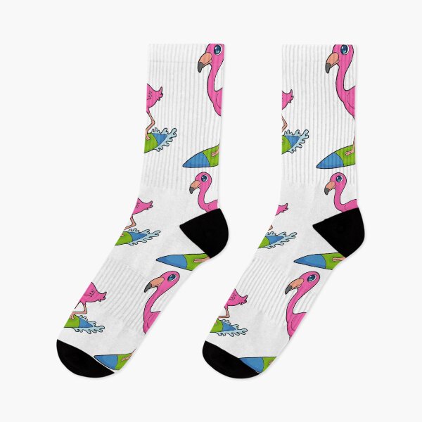 Item preview, Flamingo Surfing Surfboard Summer designed and sold by Snabdesign84.
