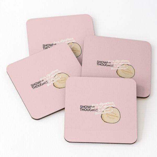Item preview, Showerthoughts—does digestives help the stomach to digest themselves? designed and sold by NoManDesign.