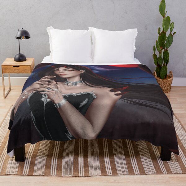Item preview, Dark themed anime girl with horns in the night forest designed and sold by mizuyro.