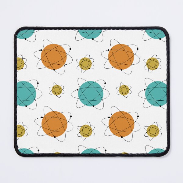 Item preview, Turquoise Orange Gold Mid Century Modern Atomic Pattern  designed and sold by Orchard Berry.