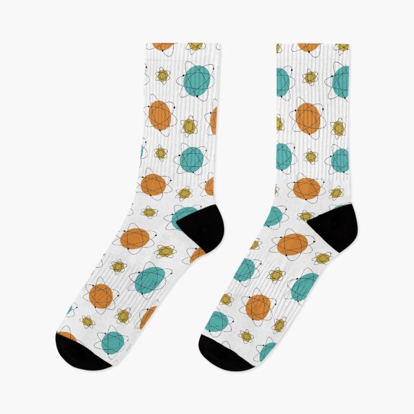 Item preview, Turquoise Orange Gold Mid Century Modern Atomic Pattern  designed and sold by Orchard Berry.