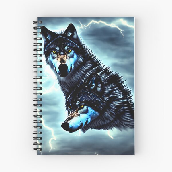 Item preview, Lightning wolf pack night sky designed and sold by BigBrainArtwork.