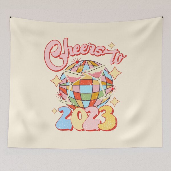 Item preview, Happy new year 2023 cheers to 2023 retro disco ball New Year’s Eve party  designed and sold by ArtfulGiftShop.
