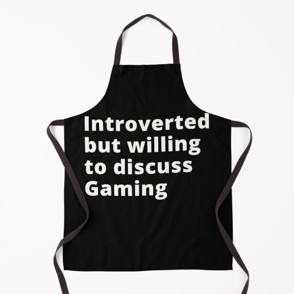 Item preview, introverted but willing to discuss gaming. | funny introvert quotes. | relatable introvert problems. designed and sold by Confusion-Human.