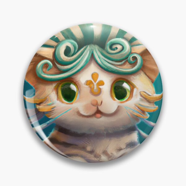 Item preview, Gato blanco rayado de ojos amarillos de estilo helénico designed and sold by DuniDesign.