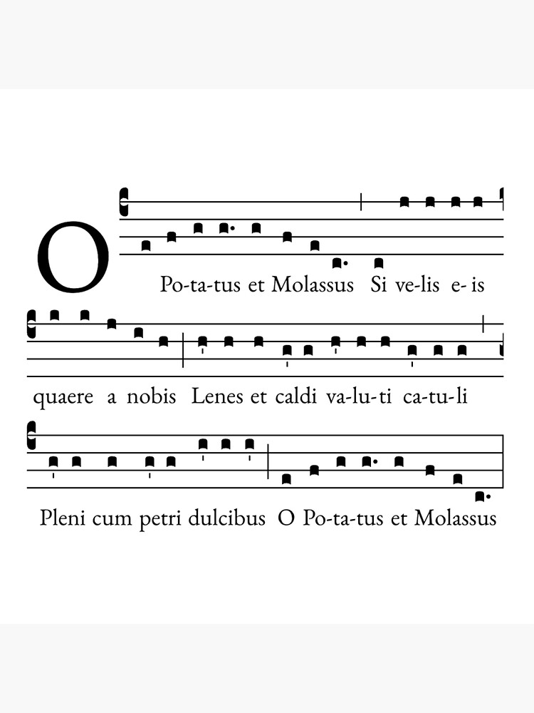 "O Potatus et Molassus" Sticker for Sale by violadagoomba Redbubble