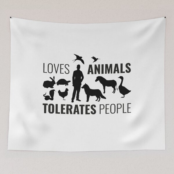 Item preview, Loves Animals Tolerates People designed and sold by faridman.