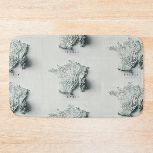 Item preview, France Shaded Relief Map 3D digitally-rendered designed and sold by ThinkAboutMaps.