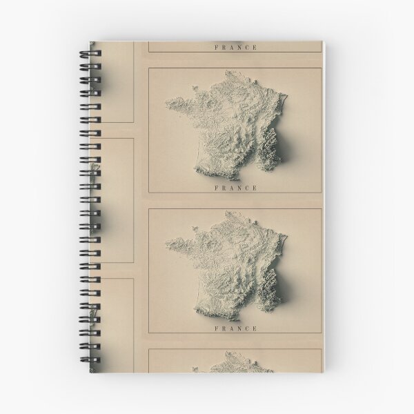 Item preview, France Shaded Relief Map 3D digitally-rendered designed and sold by ThinkAboutMaps.
