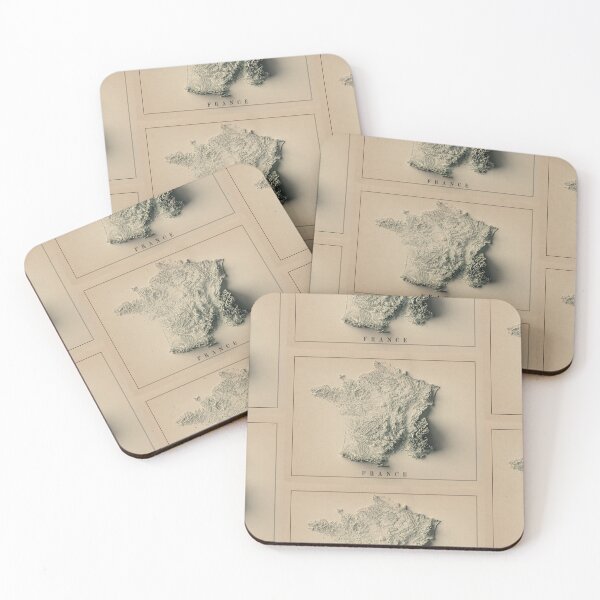 Item preview, France Shaded Relief Map 3D digitally-rendered designed and sold by ThinkAboutMaps.