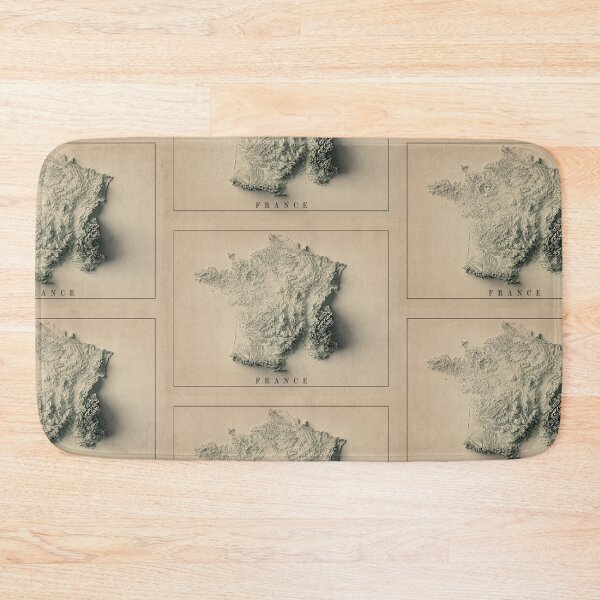 Item preview, France Shaded Relief Map 3D digitally-rendered designed and sold by ThinkAboutMaps.