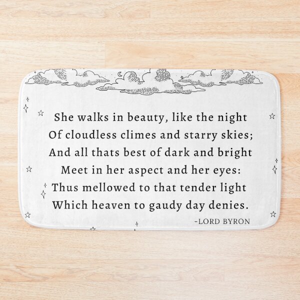 Item preview, She walks in beauty by lord byron designed and sold by Bunniesshop444.