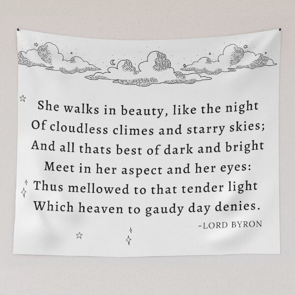 Item preview, She walks in beauty by lord byron designed and sold by Bunniesshop444.