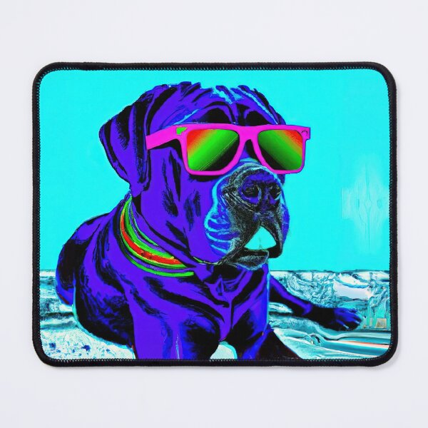 Item preview, Cane Corso wearing sunglasses in style of an Andy Warhol print designed and sold by AIK9Artwork.