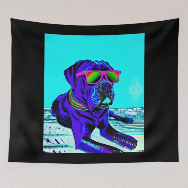 Item preview, Cane Corso wearing sunglasses in style of an Andy Warhol print designed and sold by AIK9Artwork.