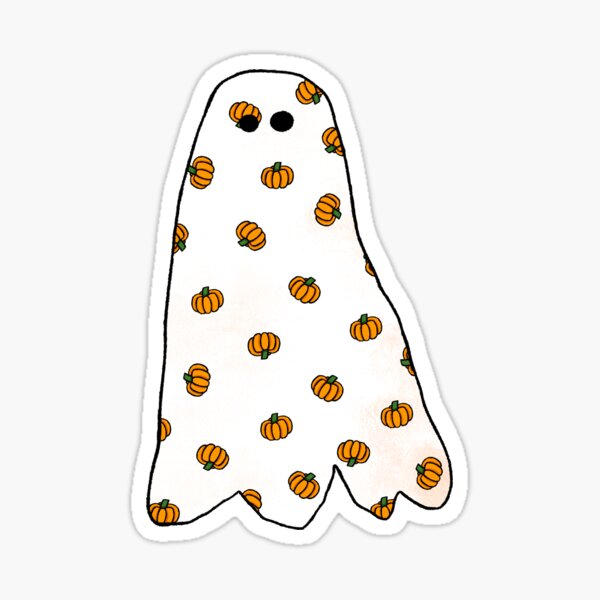 Pumpkin Sheet Ghost Sticker For Sale By Spacediver Redbubble