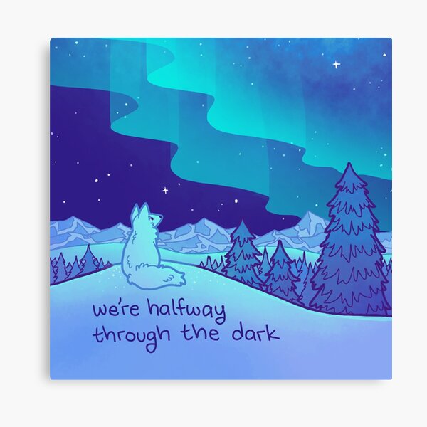 Item preview, "We're Halfway Out of The Dark" Aurora Arctic Fox designed and sold by thelatestkate.