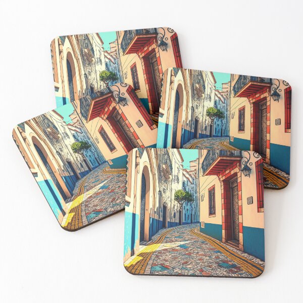 Item preview, Streets of Lisbon with colourful Pavement  designed and sold by Myriam Iart.