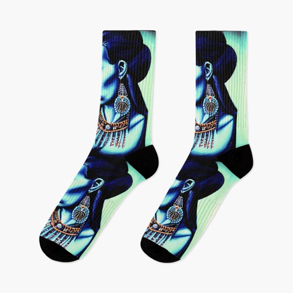 Item preview, Retrato de mujer nativa americana designed and sold by BigBrainArtwork.