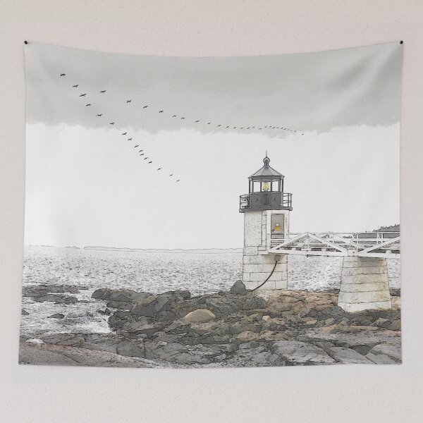 Item preview, Maine Marshall Lighthouse  - Original Art designed and sold by alpendesigns.