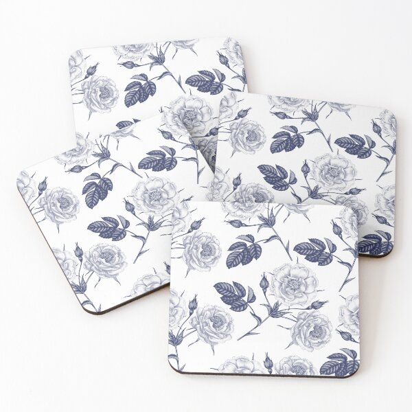 Item preview, white roses, Flower texture, watercolor Painting, blue, flower Arranging designed and sold by berlamo.