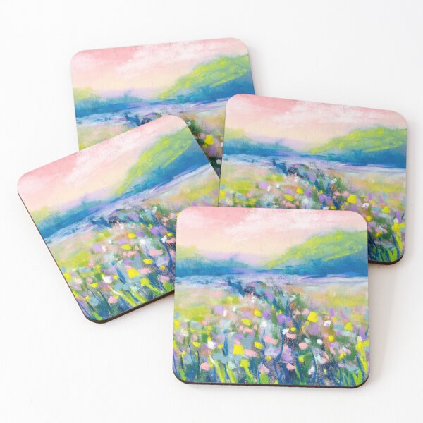 Item preview, Under the pink sky soft pastel painting designed and sold by TiffanyMackay.