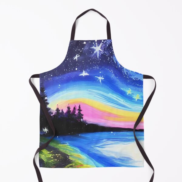 Item preview, Night Starry Sky Landscape Art, Colorful Night Sky Art, Nature Art, Spiritual Starry Art designed and sold by viewgraphics.