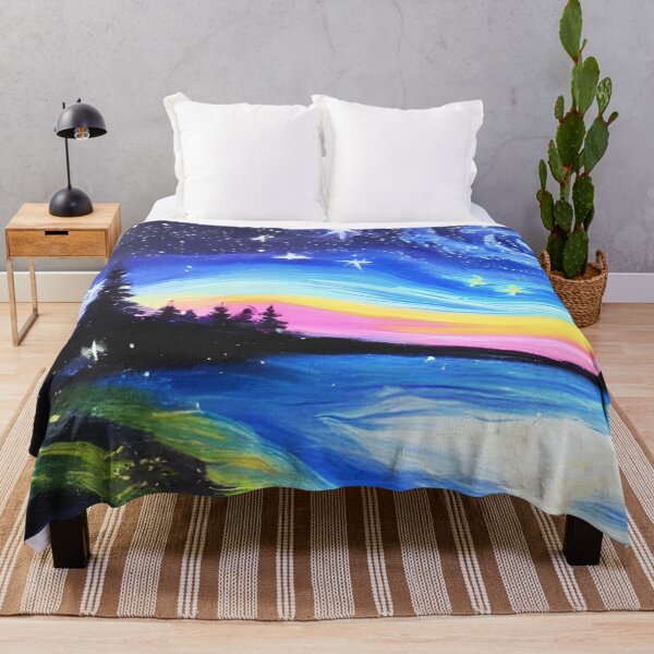 Item preview, Night Starry Sky Landscape Art, Colorful Night Sky Art, Nature Art, Spiritual Starry Art designed and sold by viewgraphics.