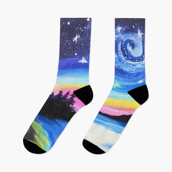 Item preview, Night Starry Sky Landscape Art, Colorful Night Sky Art, Nature Art, Spiritual Starry Art designed and sold by viewgraphics.