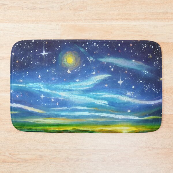 Item preview, Night Starry Sky Landscape Art, Colorful Night Sky Art, Nature Art, Spiritual Starry Art designed and sold by viewgraphics.