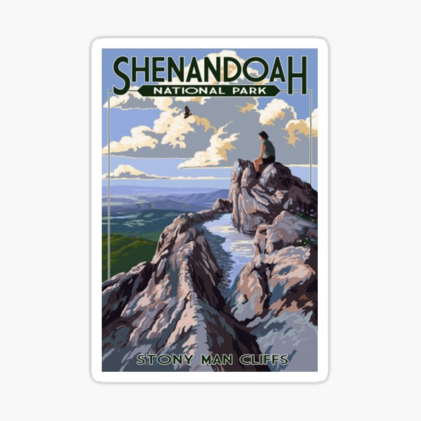 Item preview, Shenandoah National Park Virginia USA - Stony Man Cliffs Travel Decal designed and sold by MeLikeyTees.