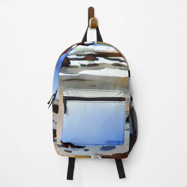 Item preview, Oregon Coast Landscape at Low Tide Watercolor Art designed and sold by viewgraphics.