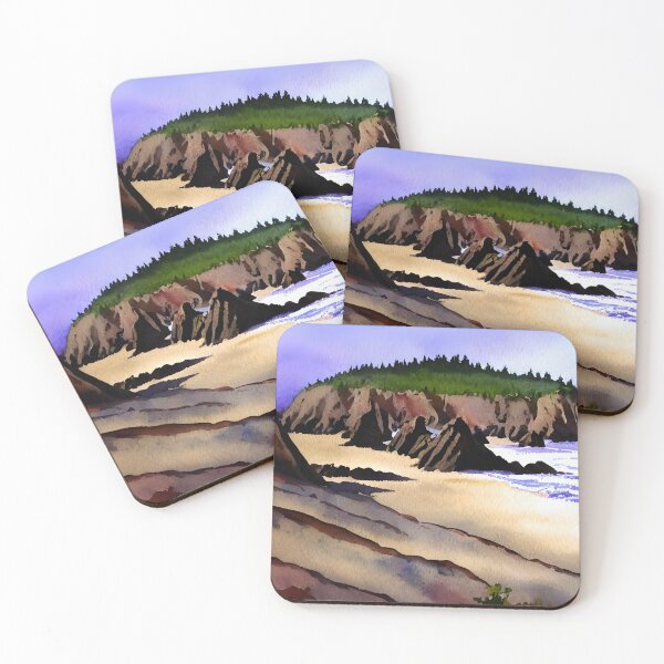Artikelvorschau, Oregon-Küsten-Landschaft bei Ebbe-Aquarell-Kunst entworfen und verkauft von viewgraphics.