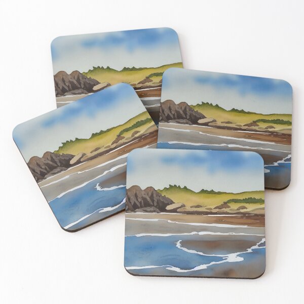 Artikelvorschau, Oregon-Küsten-Landschaft bei Ebbe-Aquarell-Kunst entworfen und verkauft von viewgraphics.