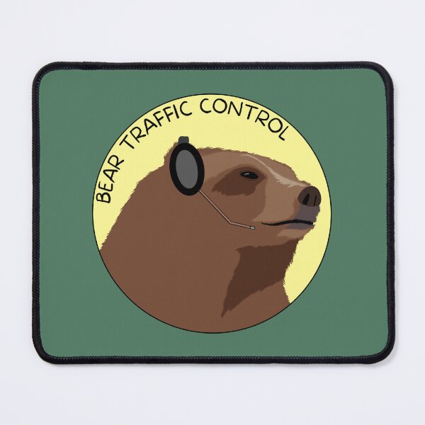 Item preview, Bear Traffic Control has something to say (Yellow) designed and sold by AdventuresOy.