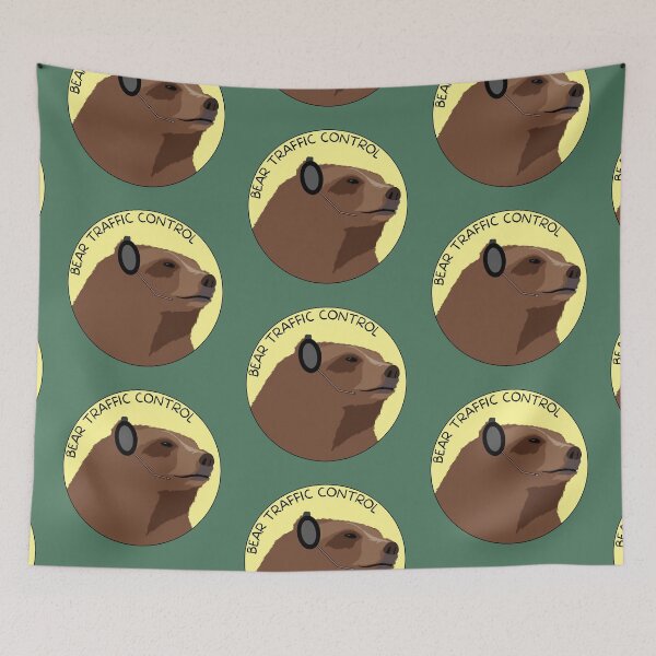 Item preview, Bear Traffic Control has something to say (Yellow) designed and sold by AdventuresOy.