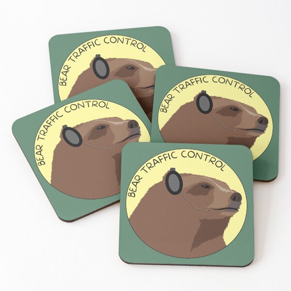 Item preview, Bear Traffic Control has something to say (Yellow) designed and sold by AdventuresOy.