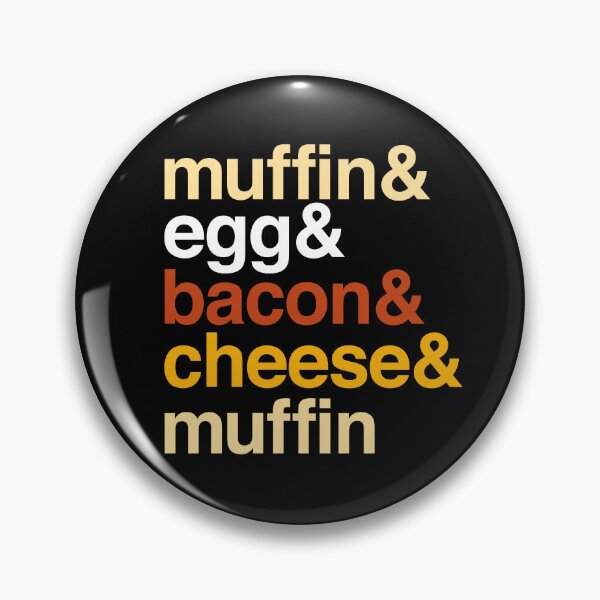 Item preview, Deconstructed breakfast sandwich: muffin & egg & bacon & cheese (list of ingredients in true-to-life colors) designed and sold by Ofeefee.