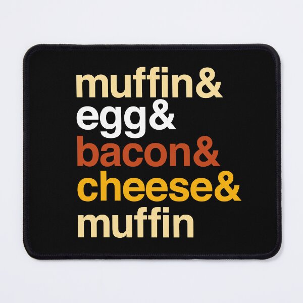 Item preview, Deconstructed breakfast sandwich: muffin & egg & bacon & cheese (list of ingredients in true-to-life colors) designed and sold by Ofeefee.
