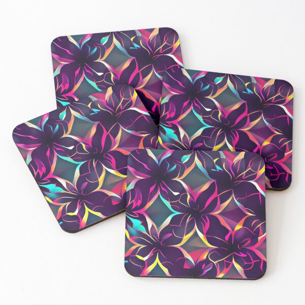 Artikelvorschau, Lebendiges Allover-Print-Neon-Blumenmuster entworfen und verkauft von CaseHavenDesign.