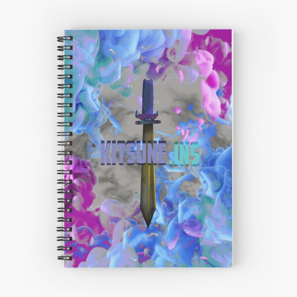 Item preview, illustration of sword in smoke pink and blue color designed and sold by kitsuneins.