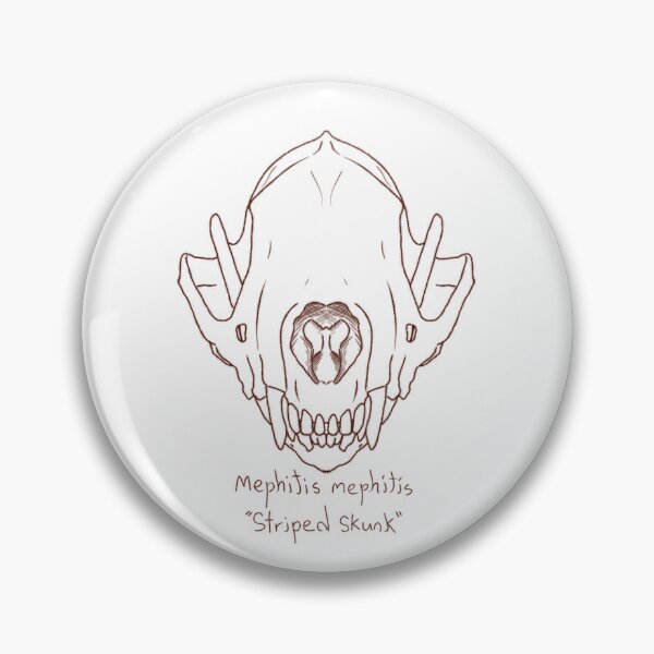 Item preview, Striped Skunk Skull designed and sold by GrilledRetro.