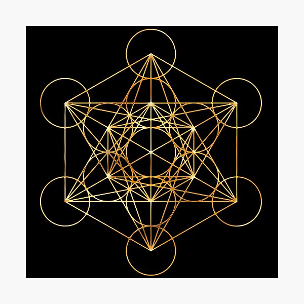 The Sacred Geometry of the Metatron Cube Photographic Print