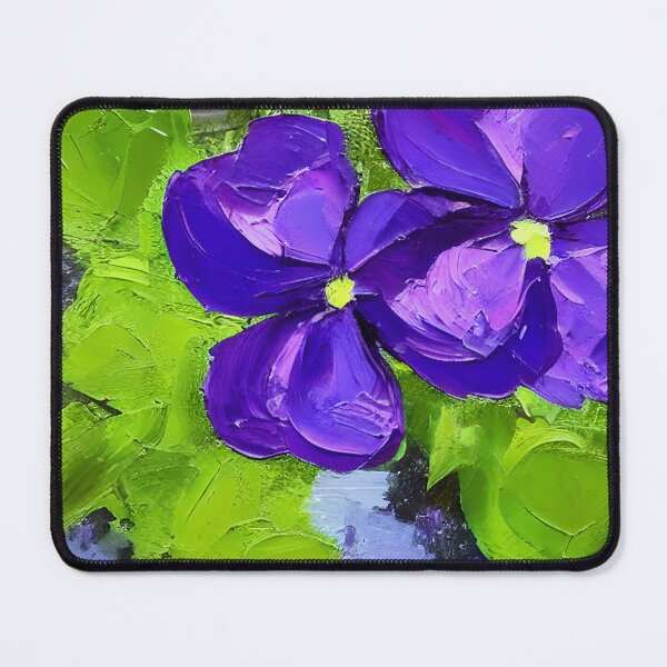 Item preview, Original Violets Flower Art, Palette Knife Art designed and sold by viewgraphics.
