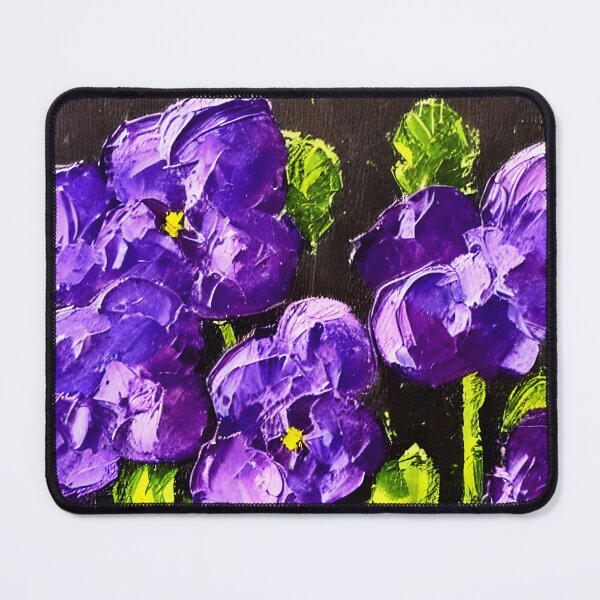 Item preview, Original Violets Flower Art, Palette Knife Art designed and sold by viewgraphics.
