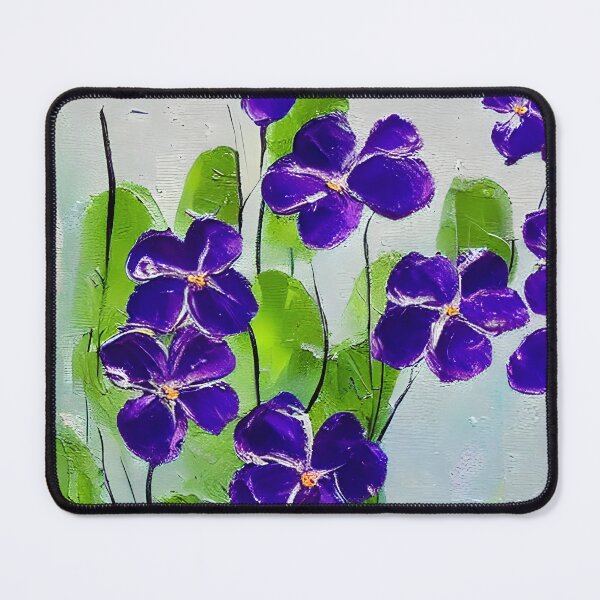 Item preview, Original Violets Flower Art, Palette Knife Art designed and sold by viewgraphics.