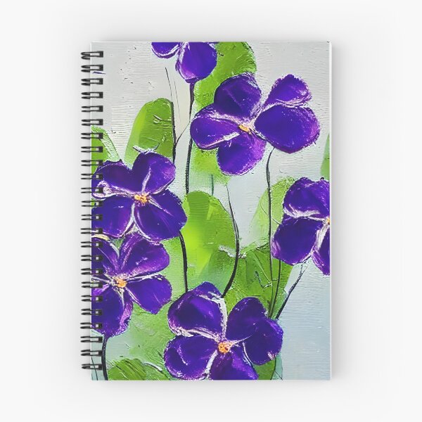 Item preview, Original Violets Flower Art, Palette Knife Art designed and sold by viewgraphics.