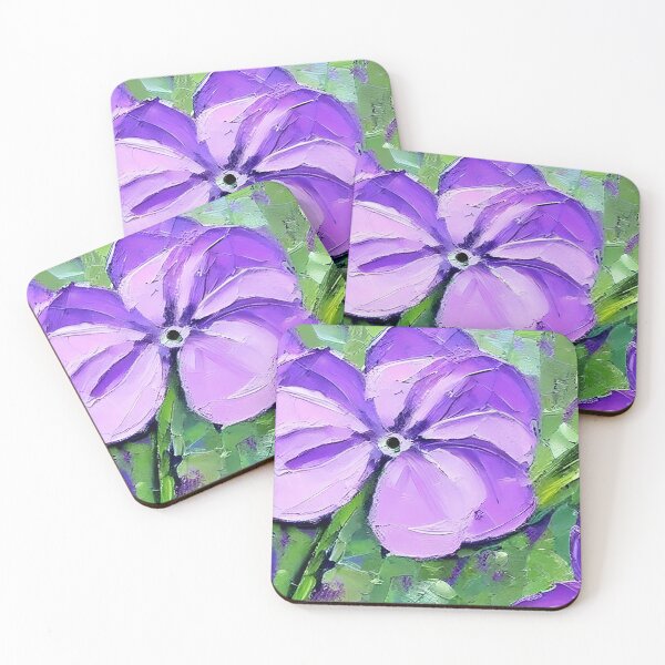 Item preview, Original Violets Flower Art, Palette Knife Art designed and sold by viewgraphics.