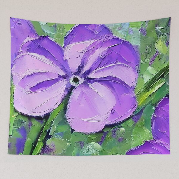 Item preview, Original Violets Flower Art, Palette Knife Art designed and sold by viewgraphics.